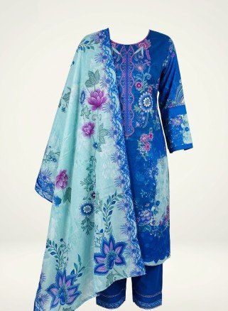 Luxury lawn three piece dresses